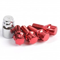 Locking Bolts M14x1.5 Red 60 Degree Tapered Seat
