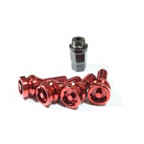 Locking Bolts M12x1.5 Red 60 Degree Tapered Seat