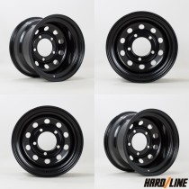 HARDLINE Modular Steel Wheels - 16x10.0, ET-32, 5x165.1 - Gloss Black - Set of 4