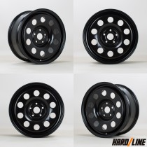 HARDLINE Modular Steel Wheels - 17x7.5, ET38, 5x112 - Gloss Black - Set of 4