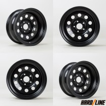 HARDLINE Modular Steel Wheels - 16x8.0, ET-35, 5x165.1 - Gloss Black - Set of 4