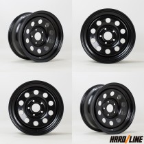 HARDLINE Modular Steel Wheels - 16x8.0, ET25, 5x120 - Gloss Black - Set of 4