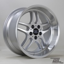 White Label Parallel 19x10.0 ET20 5x120 - Machined Face & Lip with Silver
