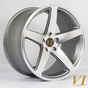 6Performance CVO 19x10.5 5x120 ET42 Gunmetal with a Polished Face
