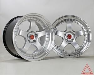 GT5-R 19x9.5 & 10.5 5x120 ET30 Staggered Set in Stratos Silver 
