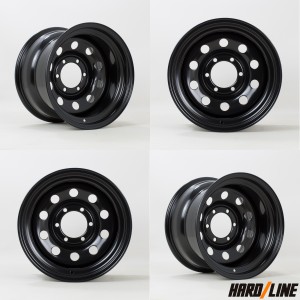 HARDLINE Modular Steel Wheels - 16x10.0, ET-32, 6x139.7 - Gloss Black - Set of 4