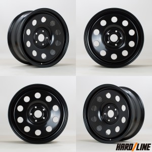 HARDLINE Modular Steel Wheels - 18x8.0, ET35, 5x120 - Gloss Black - Set of 4